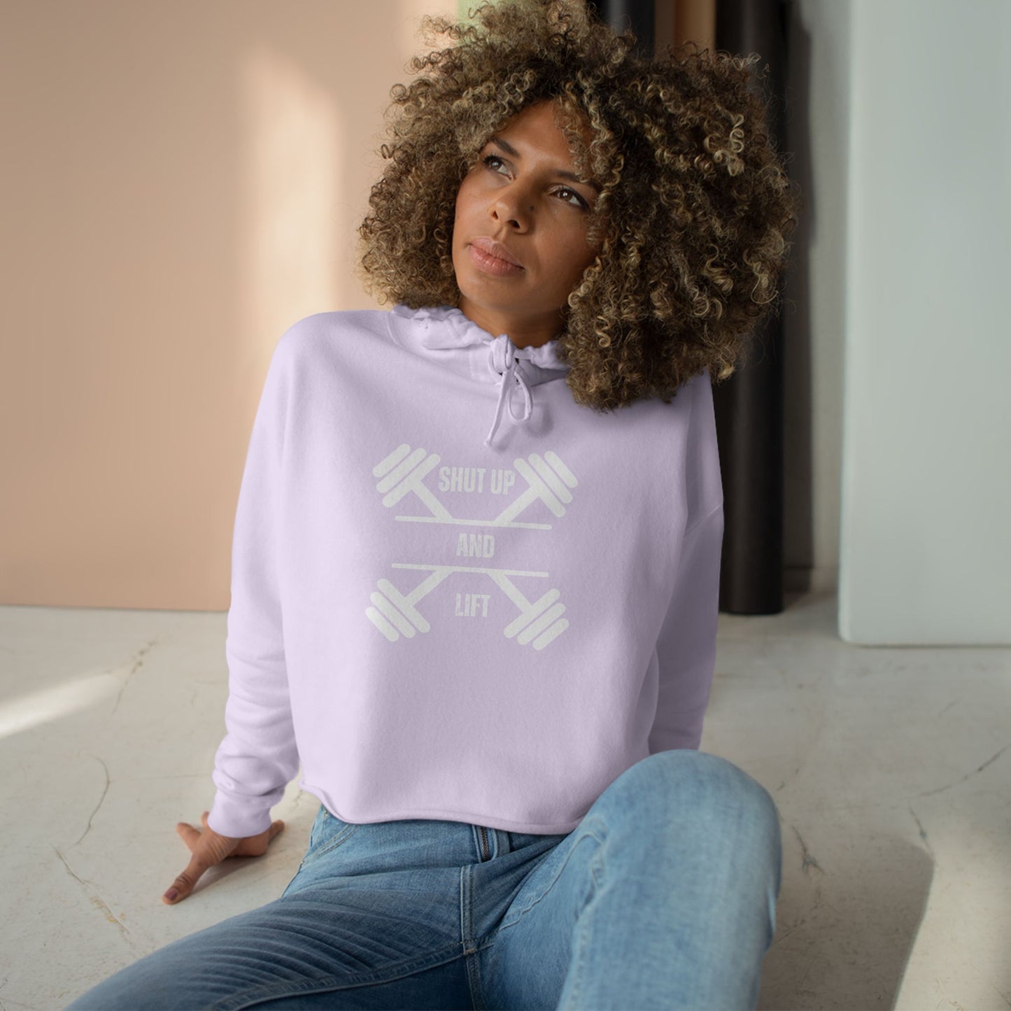 Shut Up And Lift Crop Hoodie