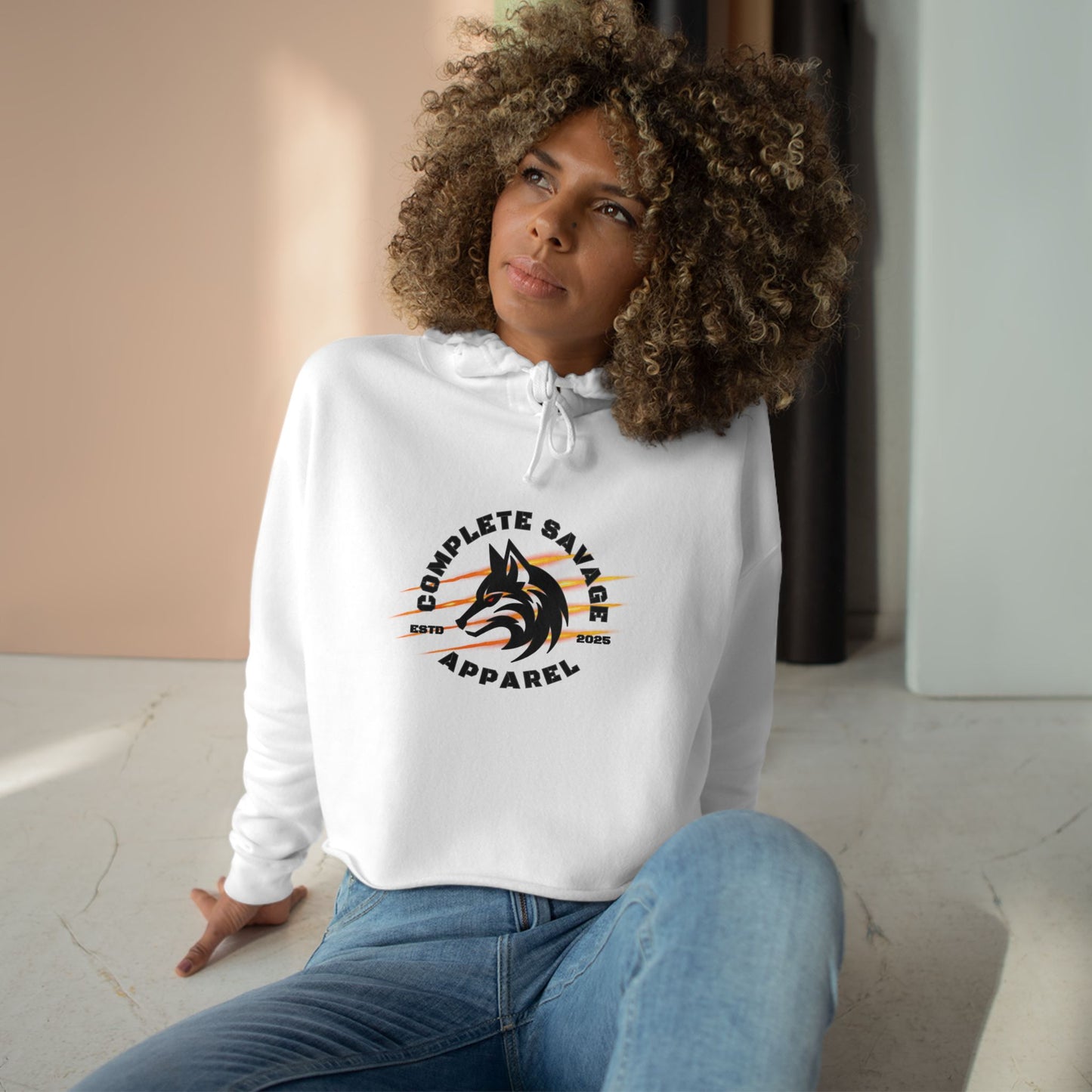 Big Logo Crop Hoodie