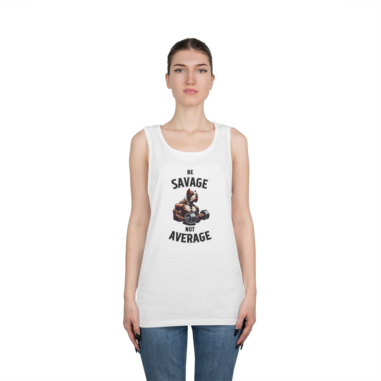 Be Savage Not Average Pit Bull Tank Top