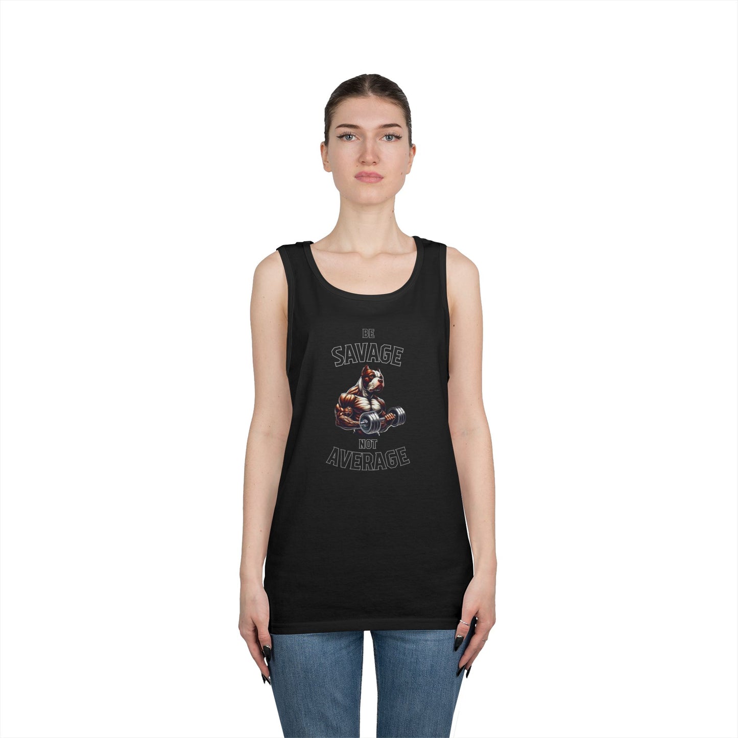 Be Savage Not Average Pit Bull Tank Top