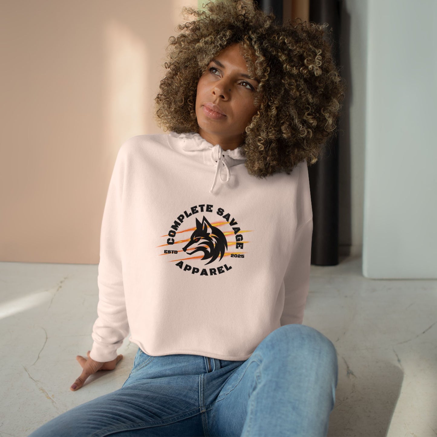 Big Logo Crop Hoodie