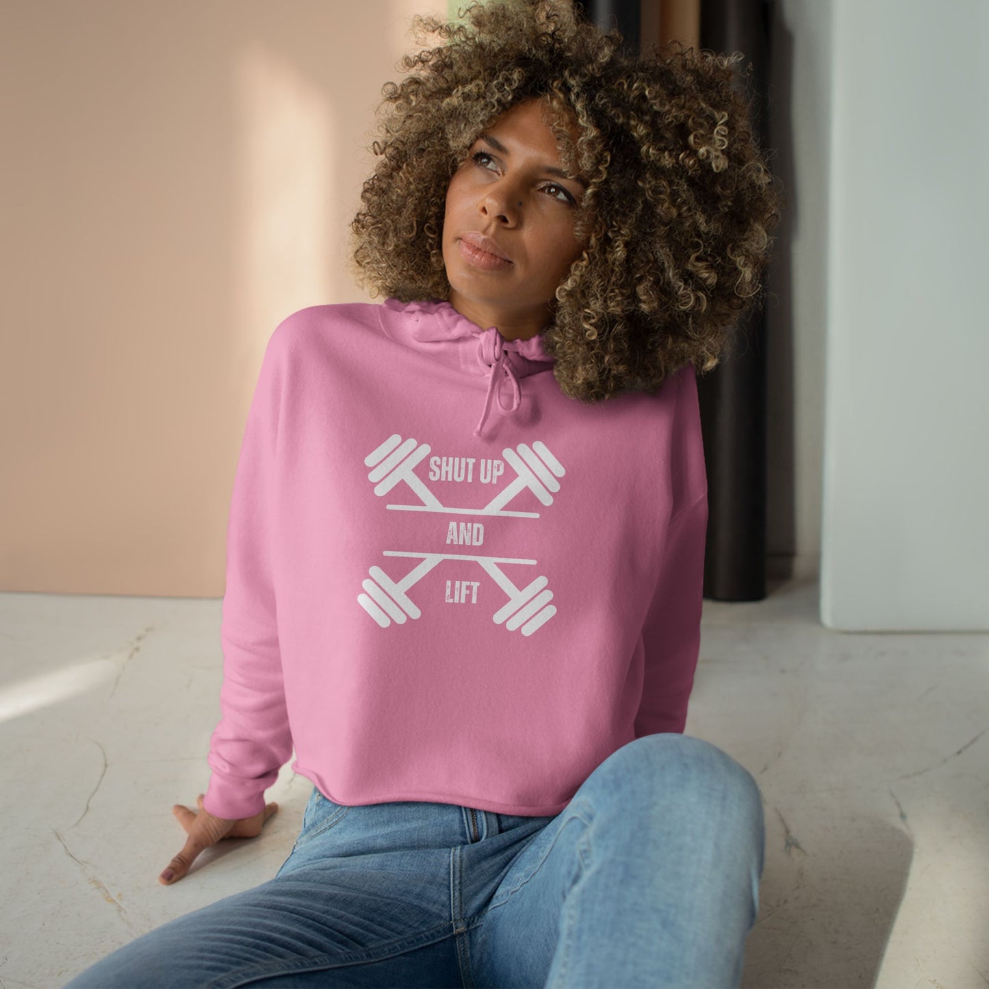 Shut Up And Lift Crop Hoodie