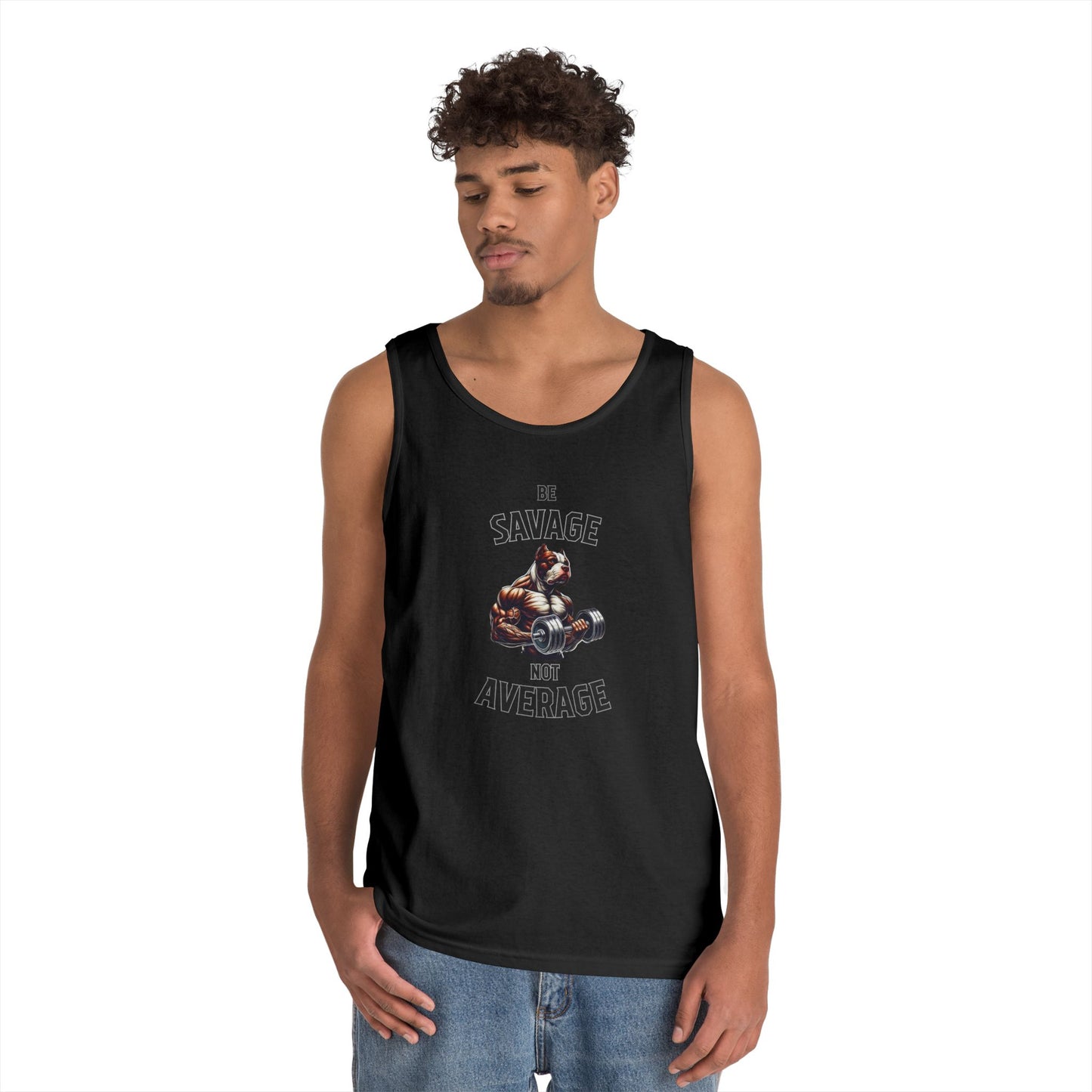 Be Savage Not Average Pit Bull Tank Top