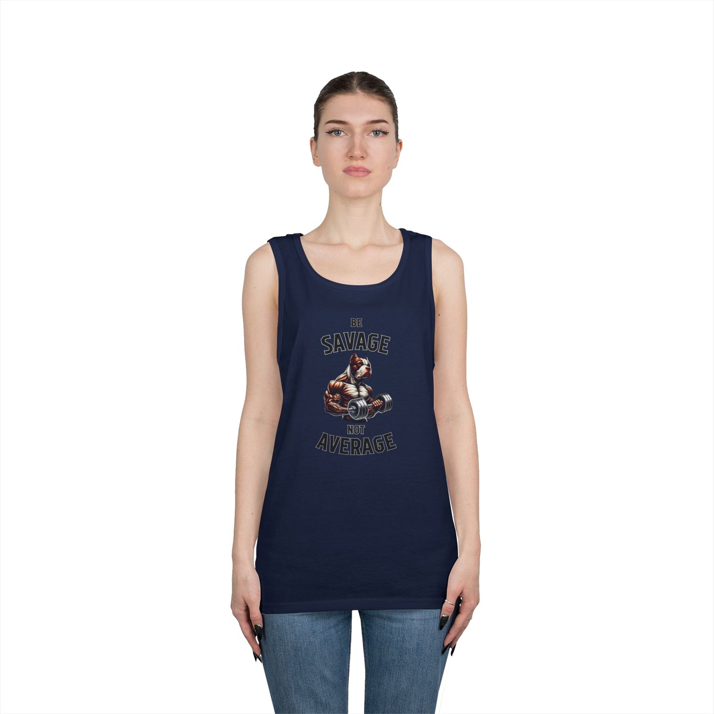 Be Savage Not Average Pit Bull Tank Top