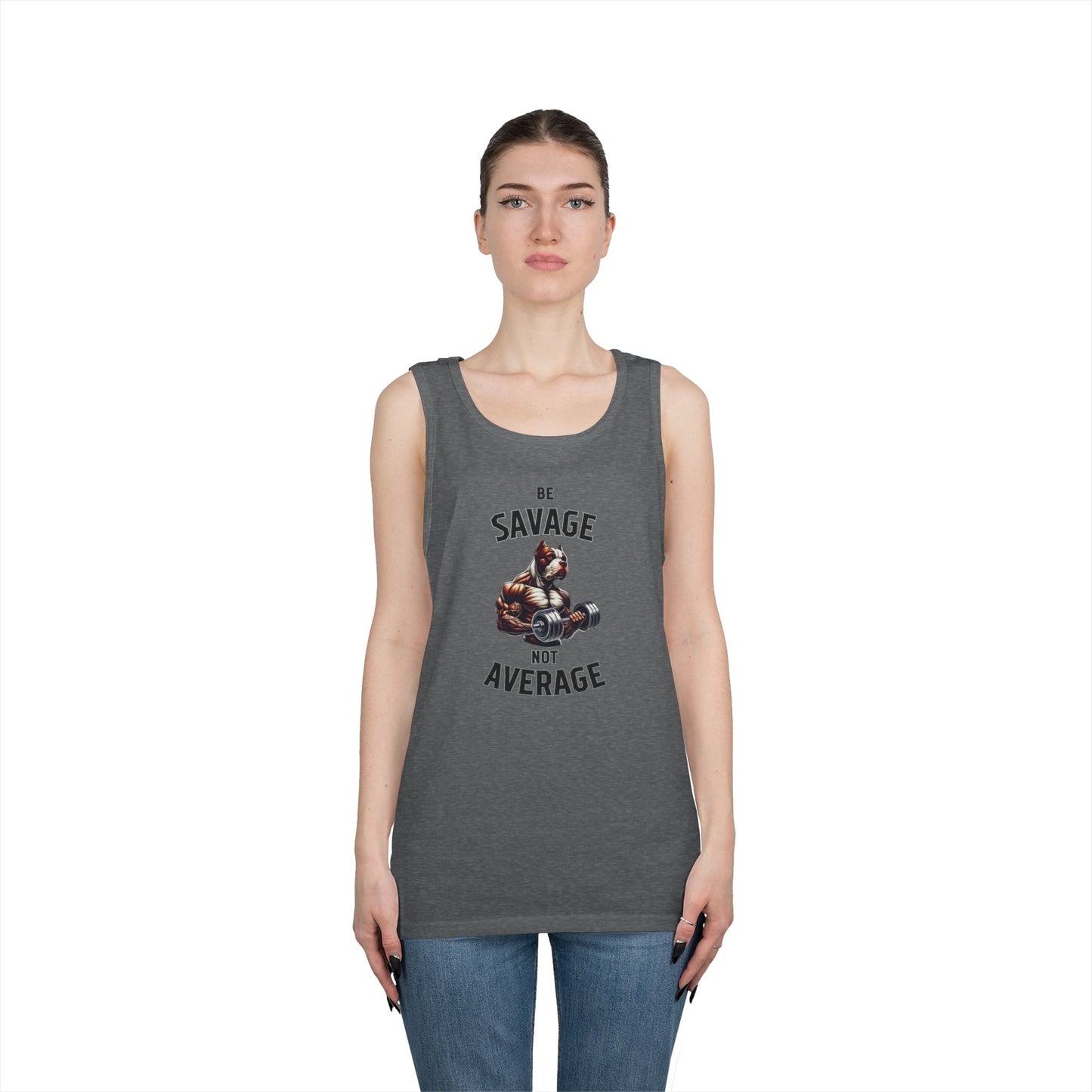 Be Savage Not Average Pit Bull Tank Top