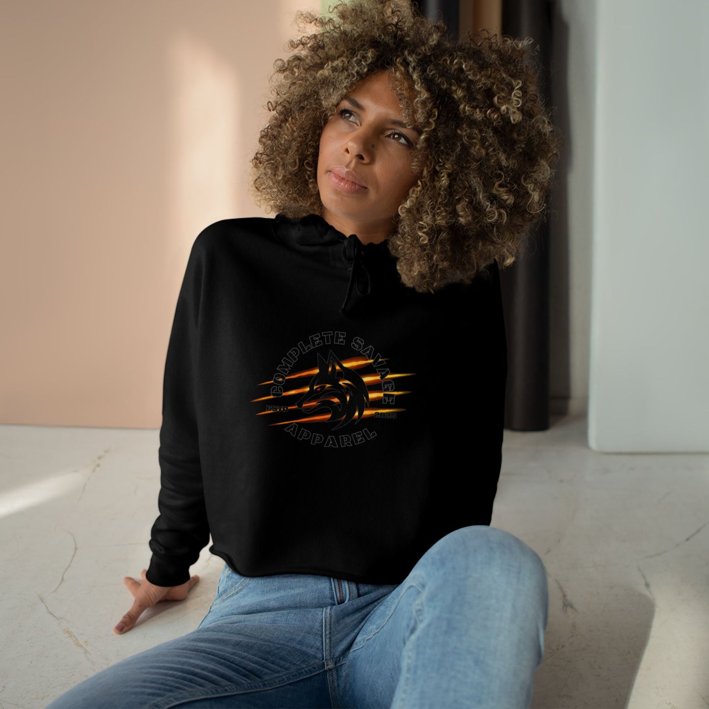 Big Logo Crop Hoodie