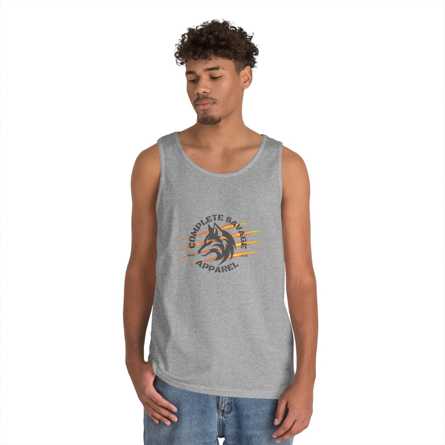 Big Logo Grey Tank Top
