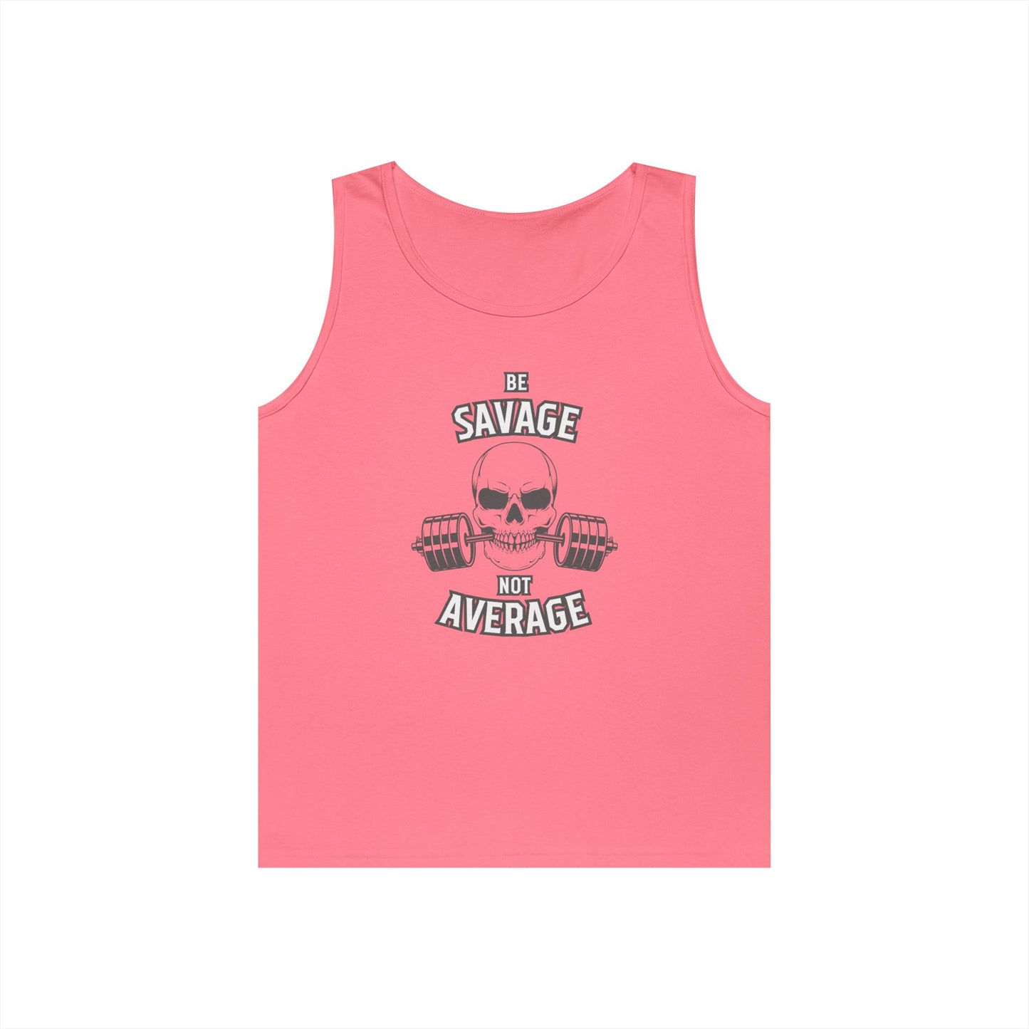 Be Savage Not Average Skull (Grey) Tank Top