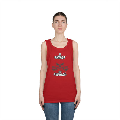 Be Savage Not Average Skull (Grey) Tank Top