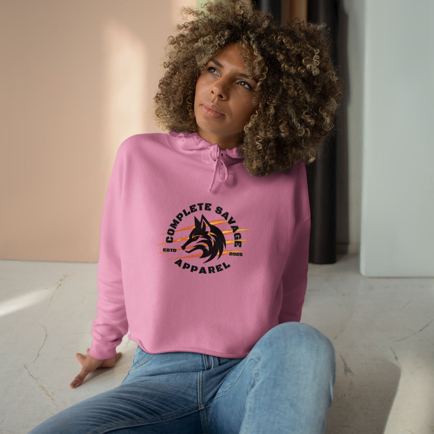 Big Logo Crop Hoodie