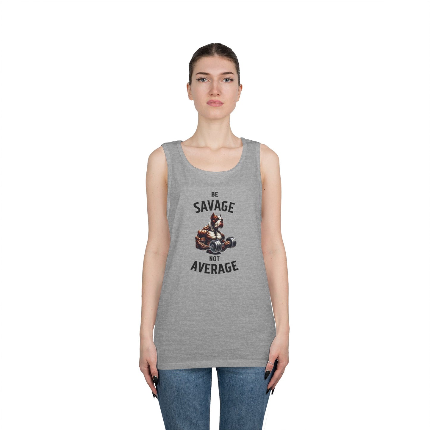 Be Savage Not Average Pit Bull Tank Top