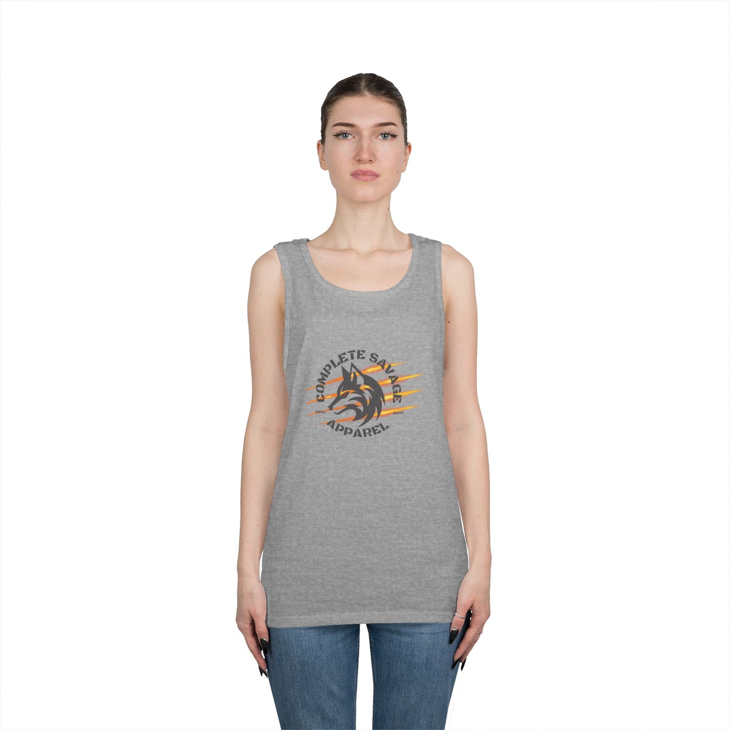 Big Logo Grey Tank Top