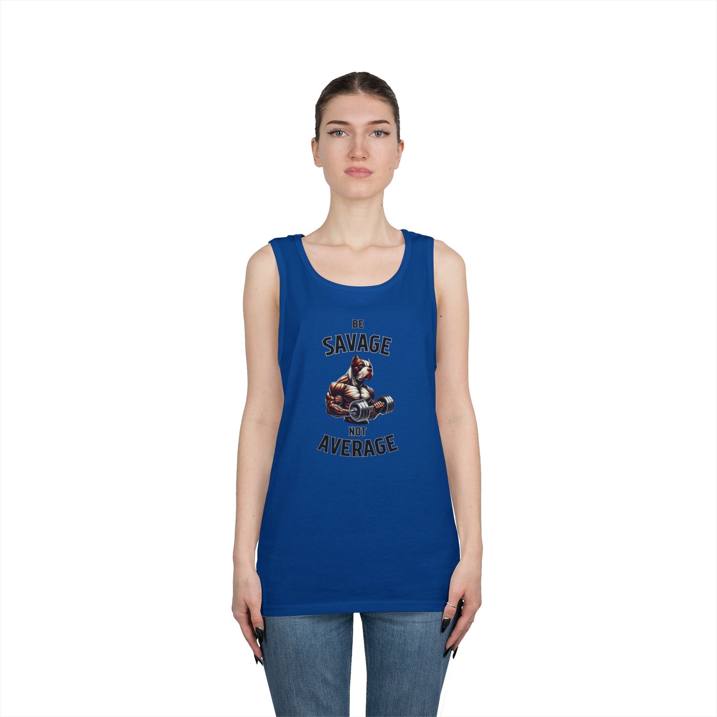 Be Savage Not Average Pit Bull Tank Top