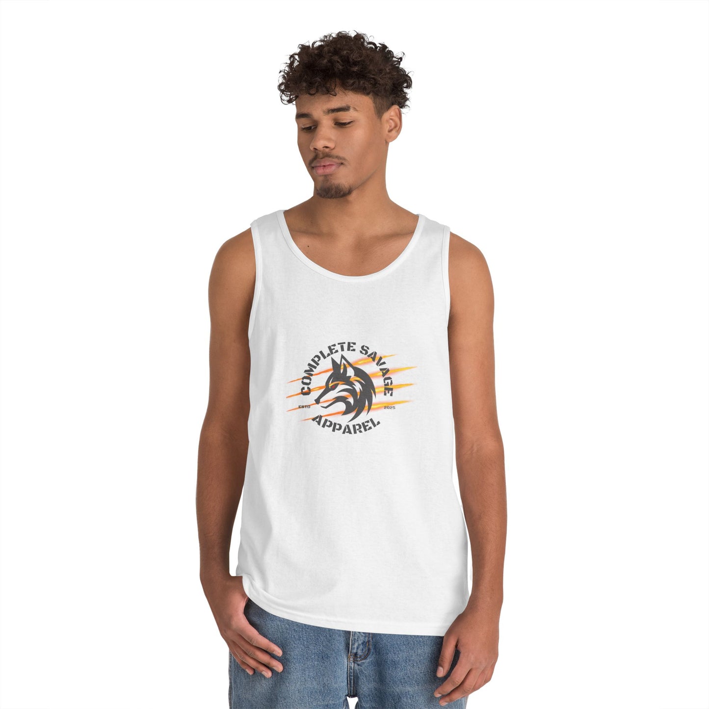 Big Logo Grey Tank Top