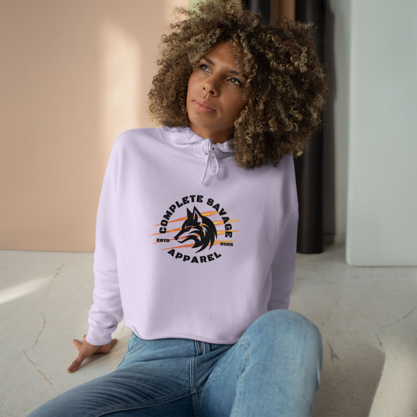Big Logo Crop Hoodie