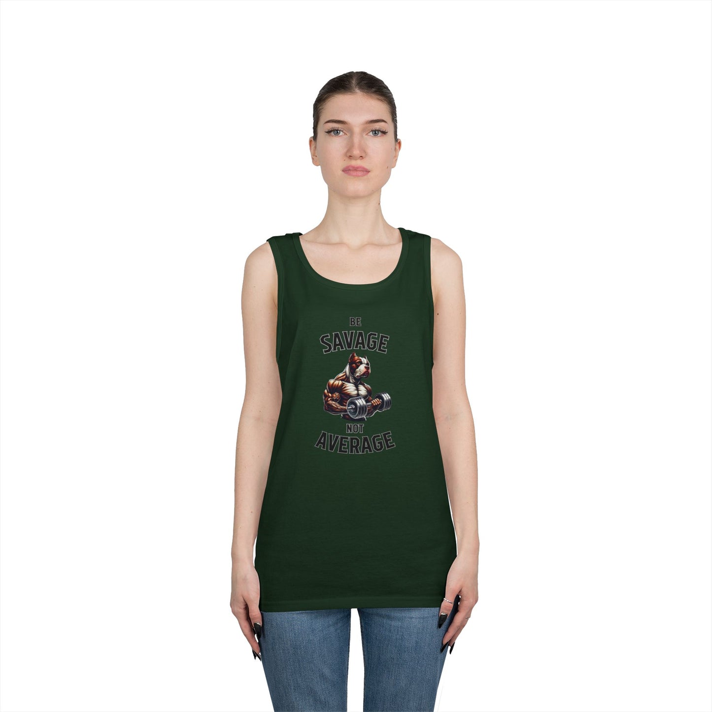 Be Savage Not Average Pit Bull Tank Top